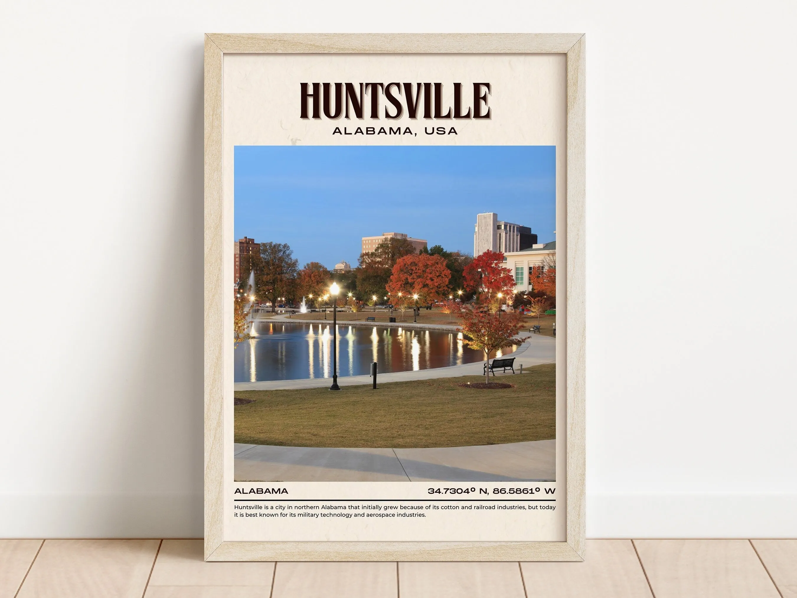 Huntsville Vintage Wall Art, Florida, USA