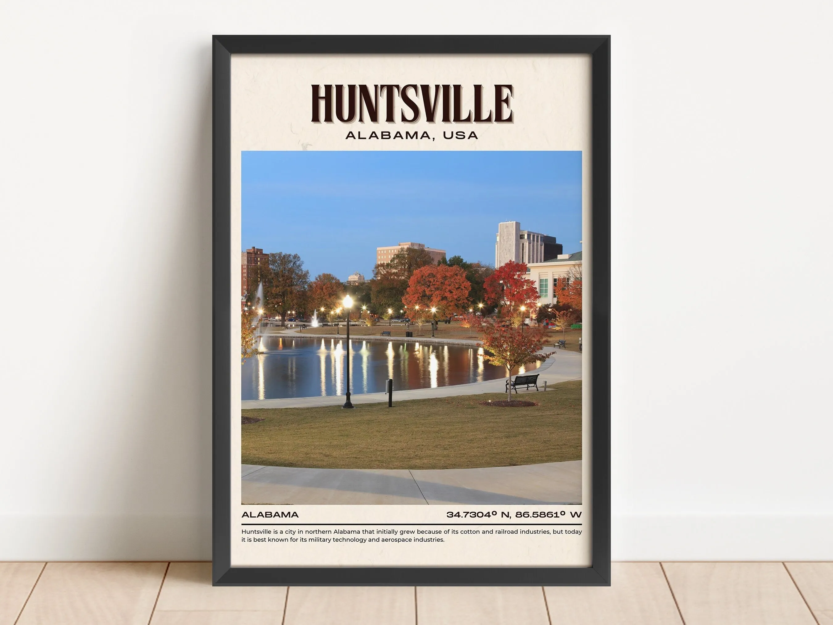 Huntsville Vintage Wall Art, Florida, USA