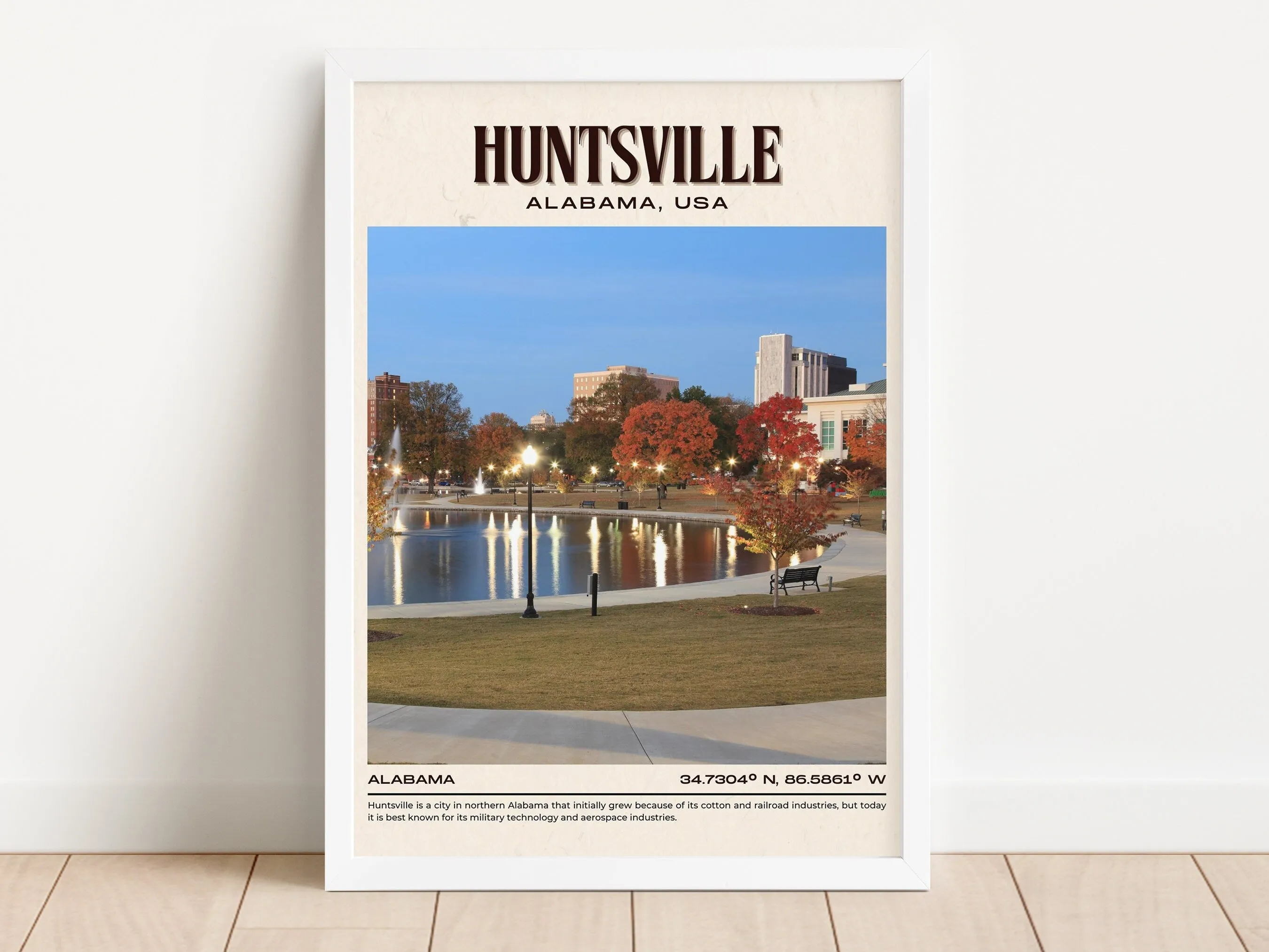 Huntsville Vintage Wall Art, Florida, USA