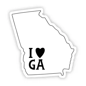 I Heart Georgia Sticker