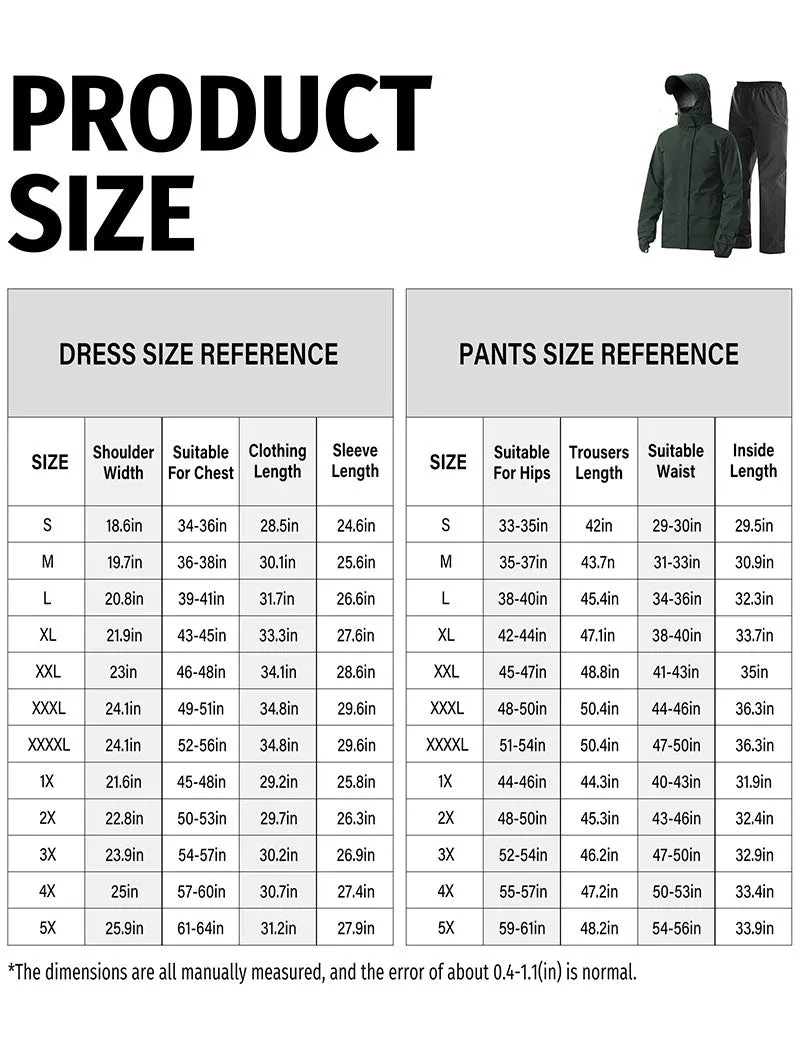 iCreek Men's Rain Suit Waterproof Rain jacket Breathable Lightweight Raincoat with Hooded Rain Gear for Leisure, Outdoor(Grayish Green）