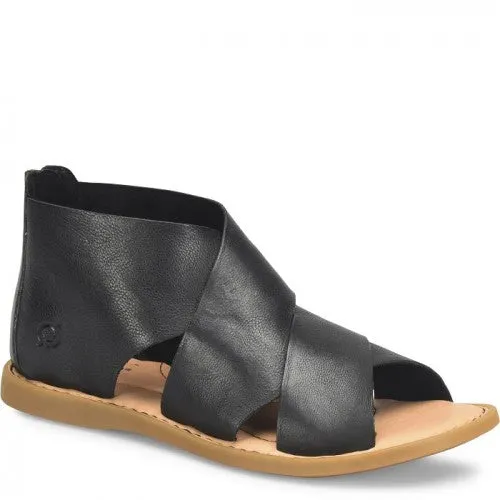 Imani Black Leather Sandal