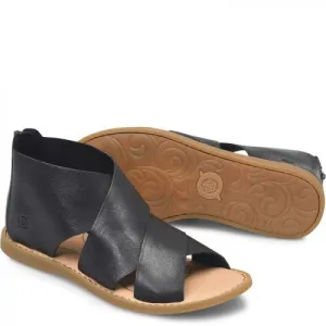 Imani Black Leather Sandal