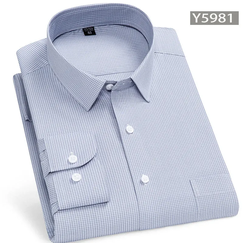 INSTOCK-Men's long-sleeved thin loose elastic fiber cotton shirt