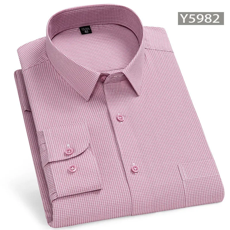 INSTOCK-Men's long-sleeved thin loose elastic fiber cotton shirt
