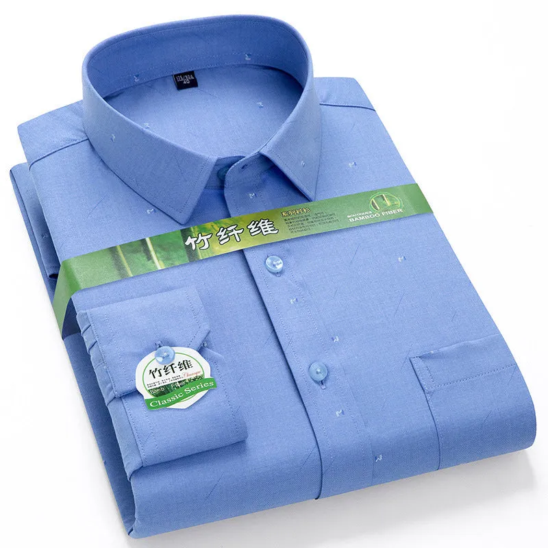 INSTOCK-Men's long-sleeved thin loose elastic fiber cotton shirt