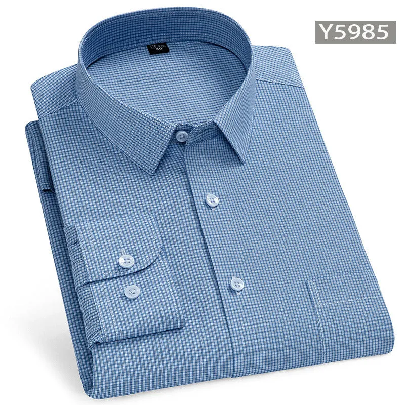 INSTOCK-Men's long-sleeved thin loose elastic fiber cotton shirt