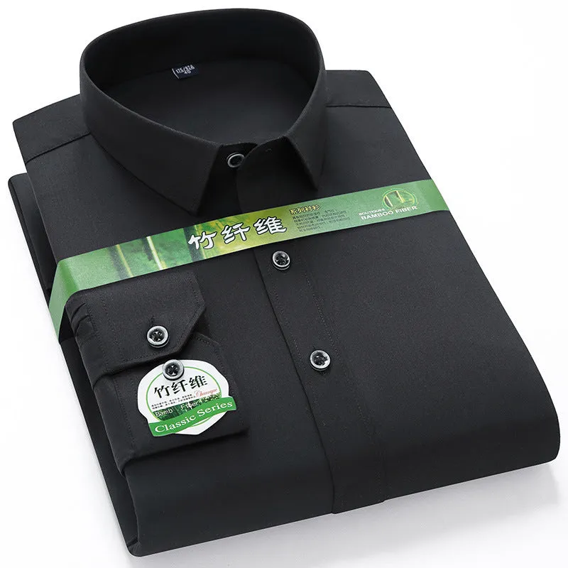 INSTOCK-Men's long-sleeved thin loose elastic fiber cotton shirt
