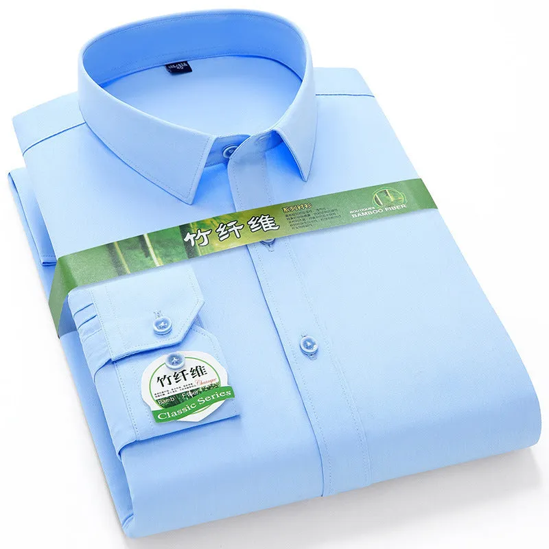 INSTOCK-Men's long-sleeved thin loose elastic fiber cotton shirt
