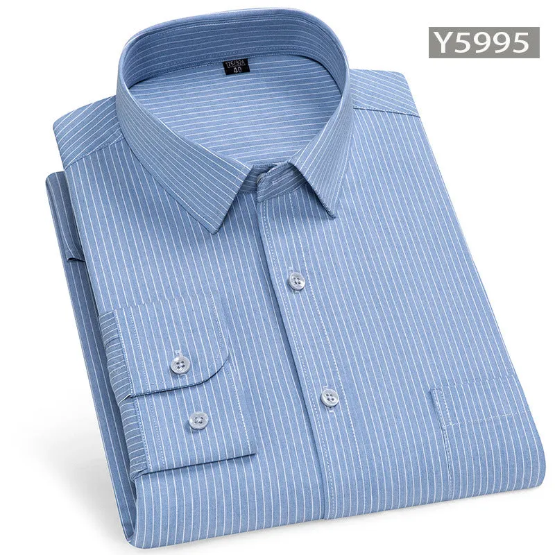 INSTOCK-Men's long-sleeved thin loose elastic fiber cotton shirt