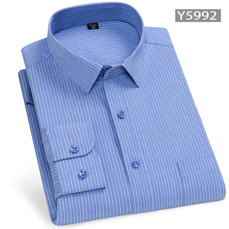 INSTOCK-Men's long-sleeved thin loose elastic fiber cotton shirt
