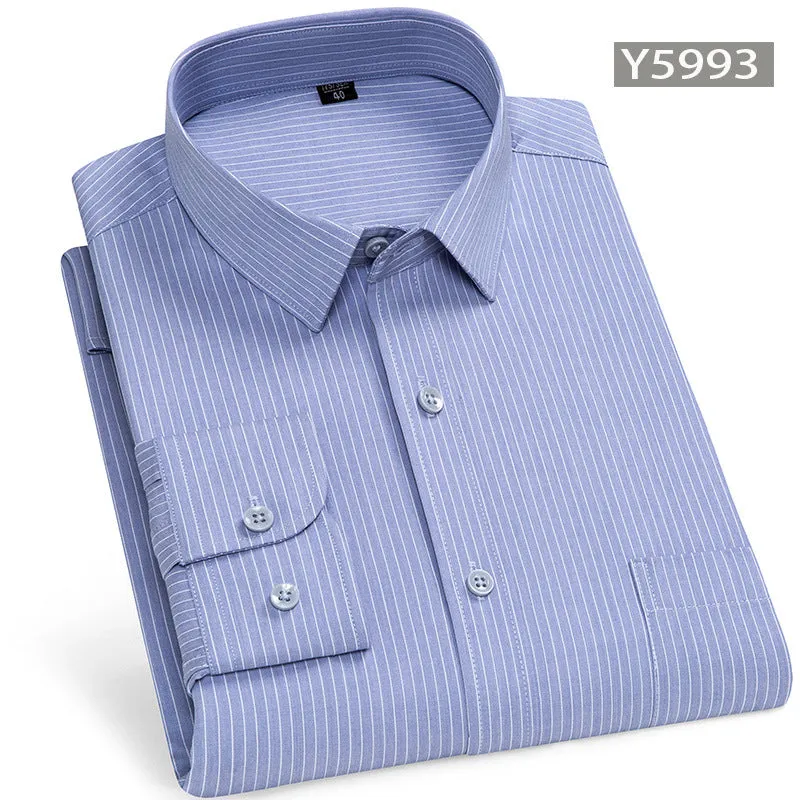 INSTOCK-Men's long-sleeved thin loose elastic fiber cotton shirt