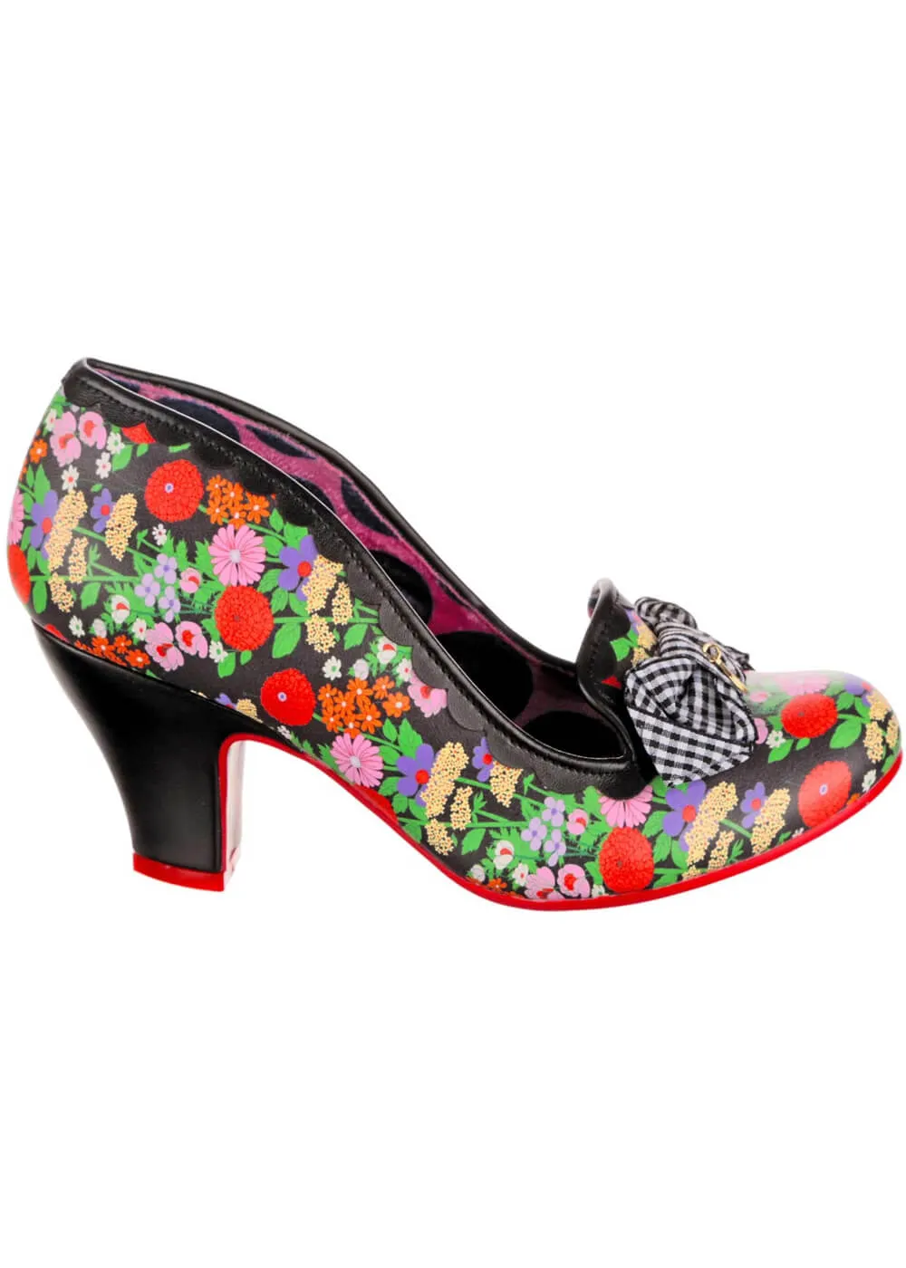 Irregular Choice Kanjanka Florals 50's Pumps Black