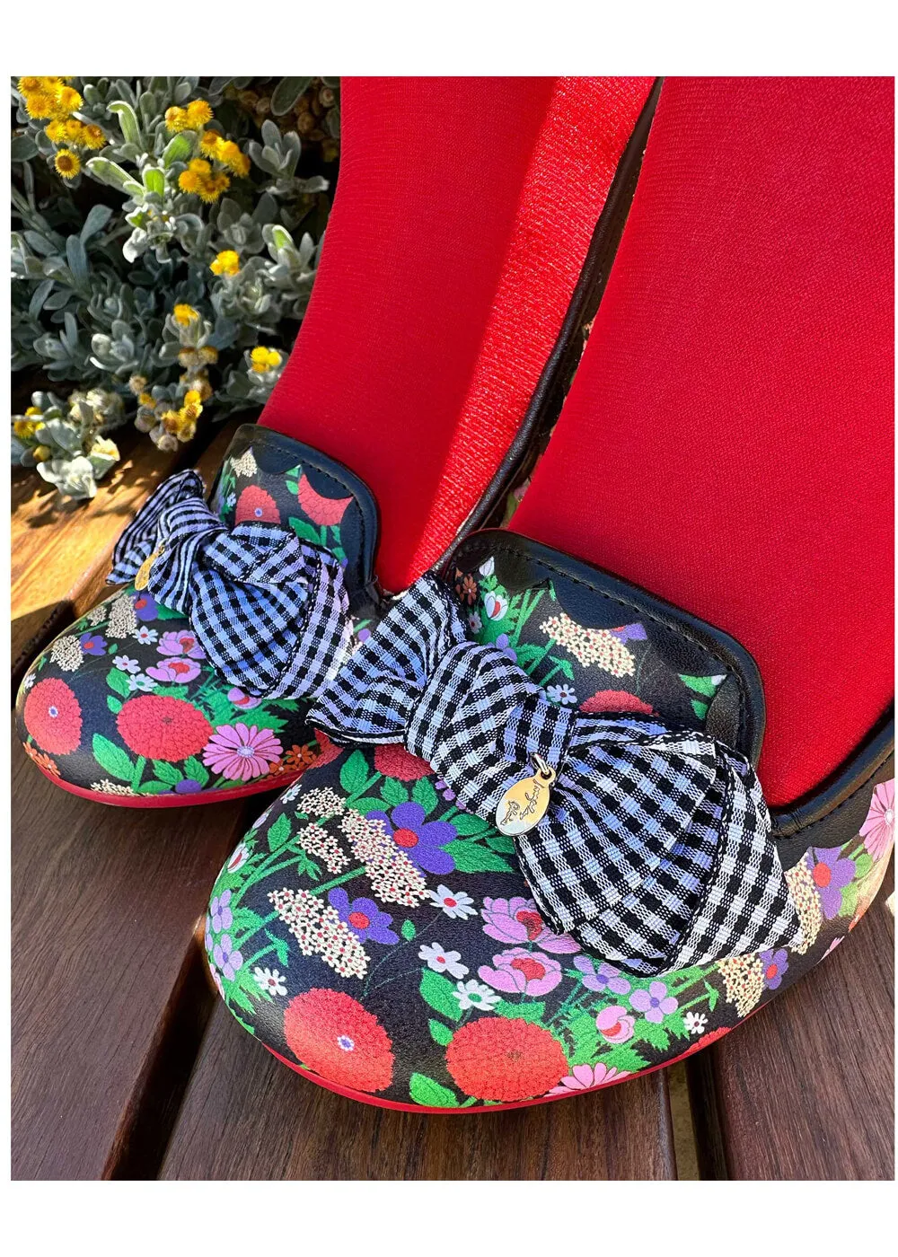 Irregular Choice Kanjanka Florals 50's Pumps Black