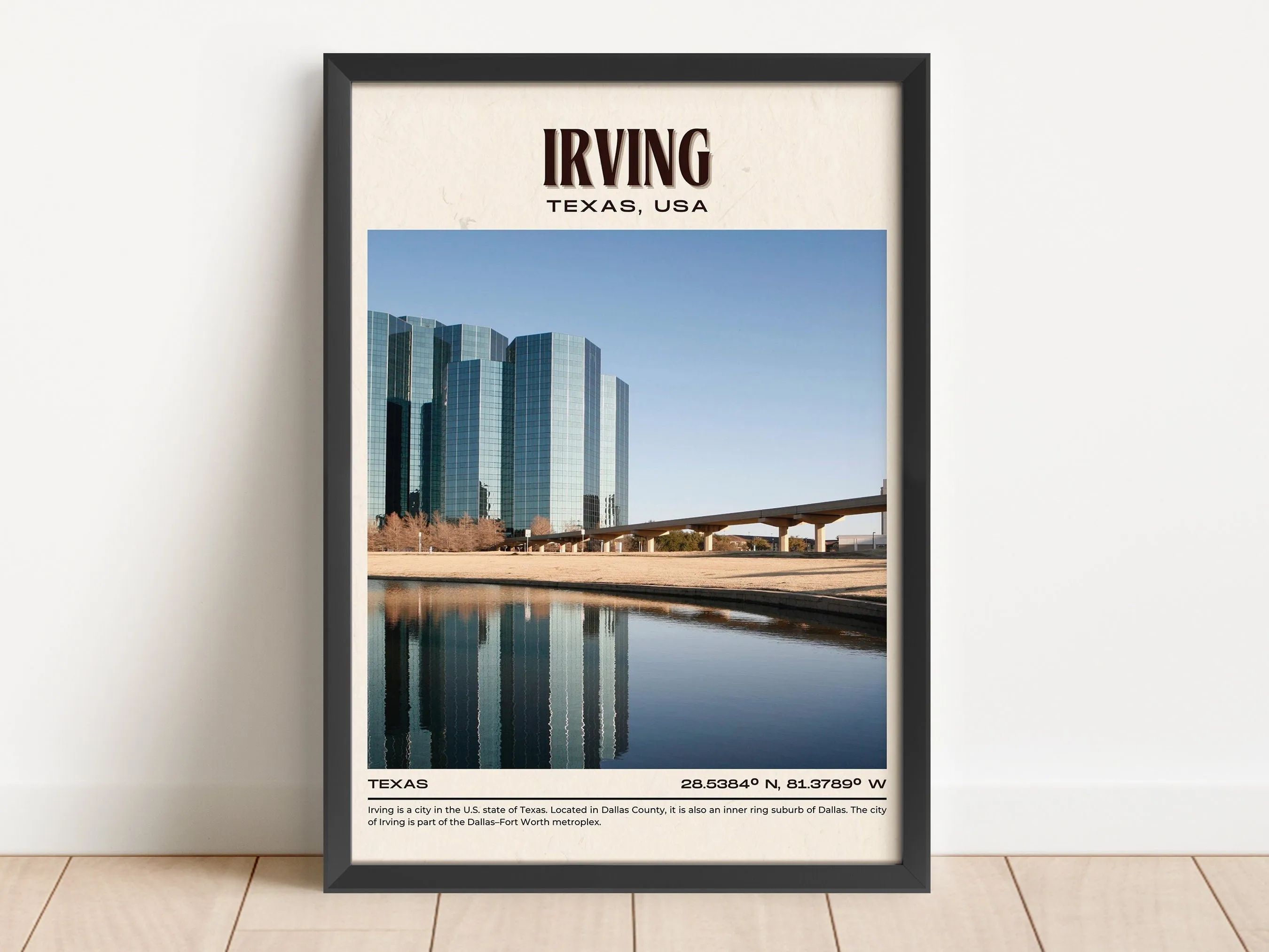 Irving Vintage Wall Art, Texas, USA