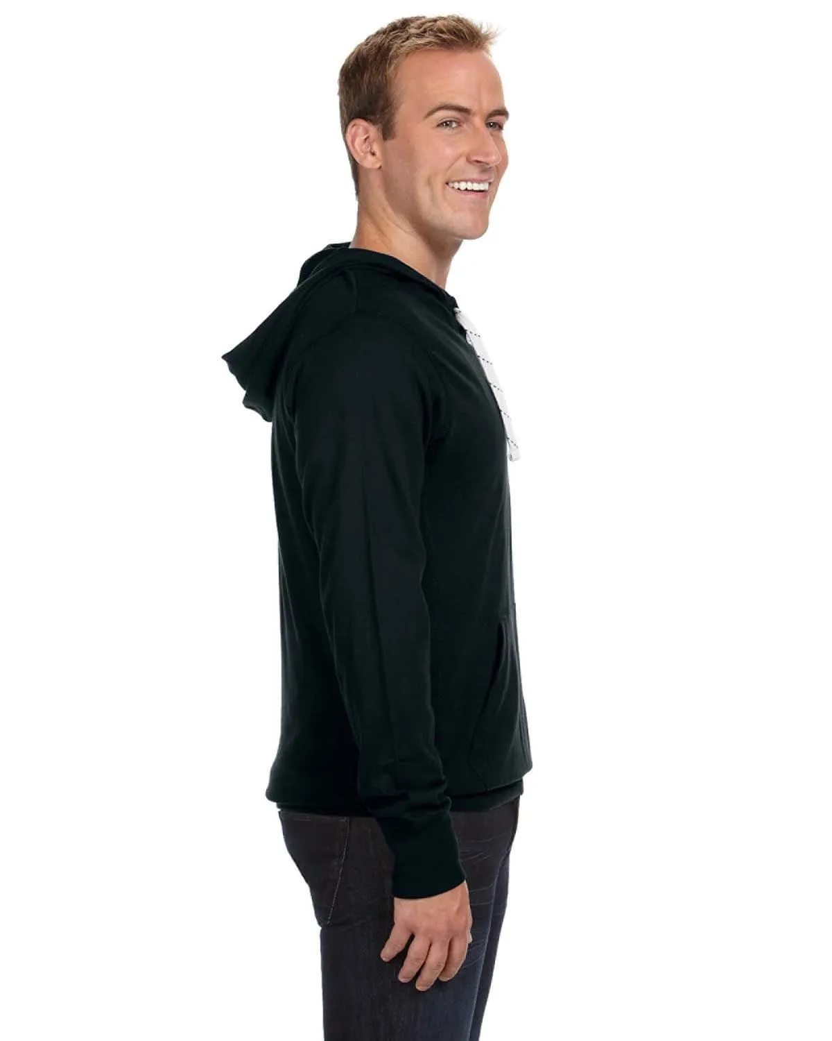 J America Unisex Sport Lace Jersey Hood