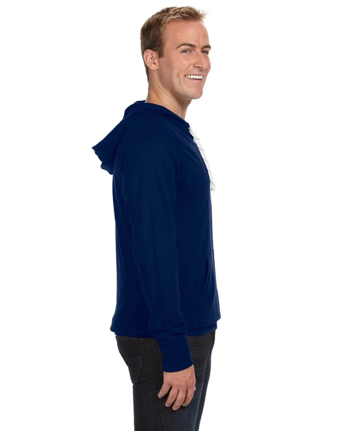 J America Unisex Sport Lace Jersey Hood