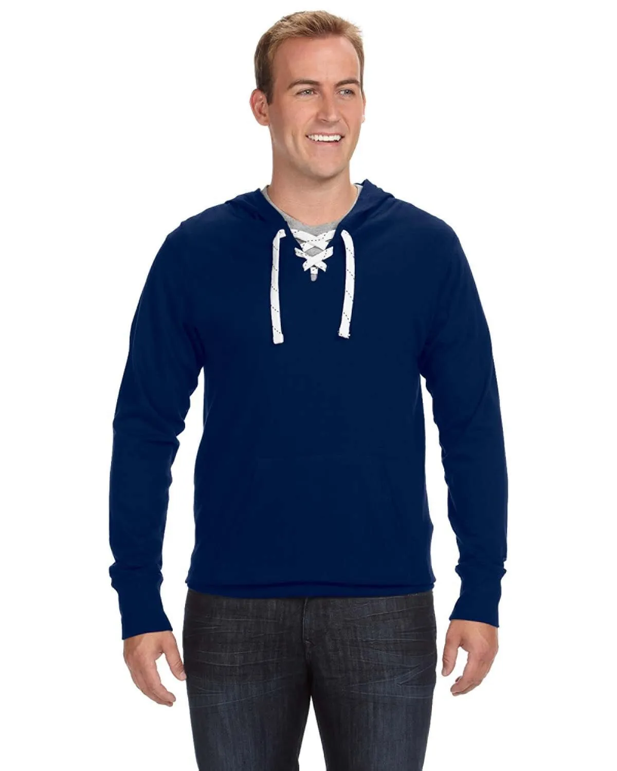 J America Unisex Sport Lace Jersey Hood