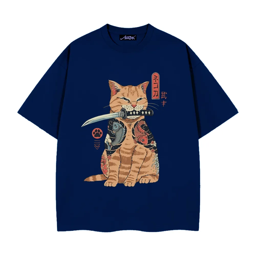 Japanese Samurai Cat T-Shirt
