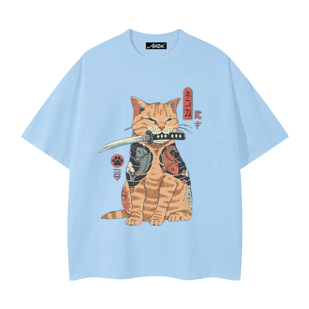 Japanese Samurai Cat T-Shirt