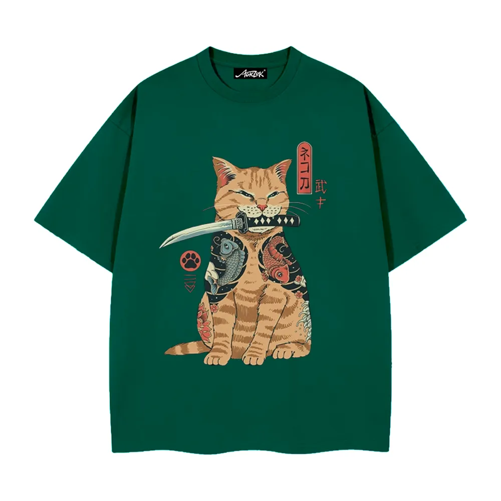 Japanese Samurai Cat T-Shirt