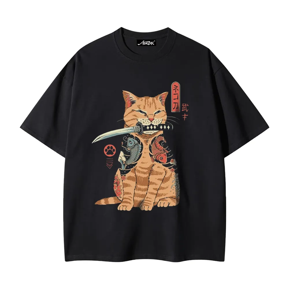 Japanese Samurai Cat T-Shirt