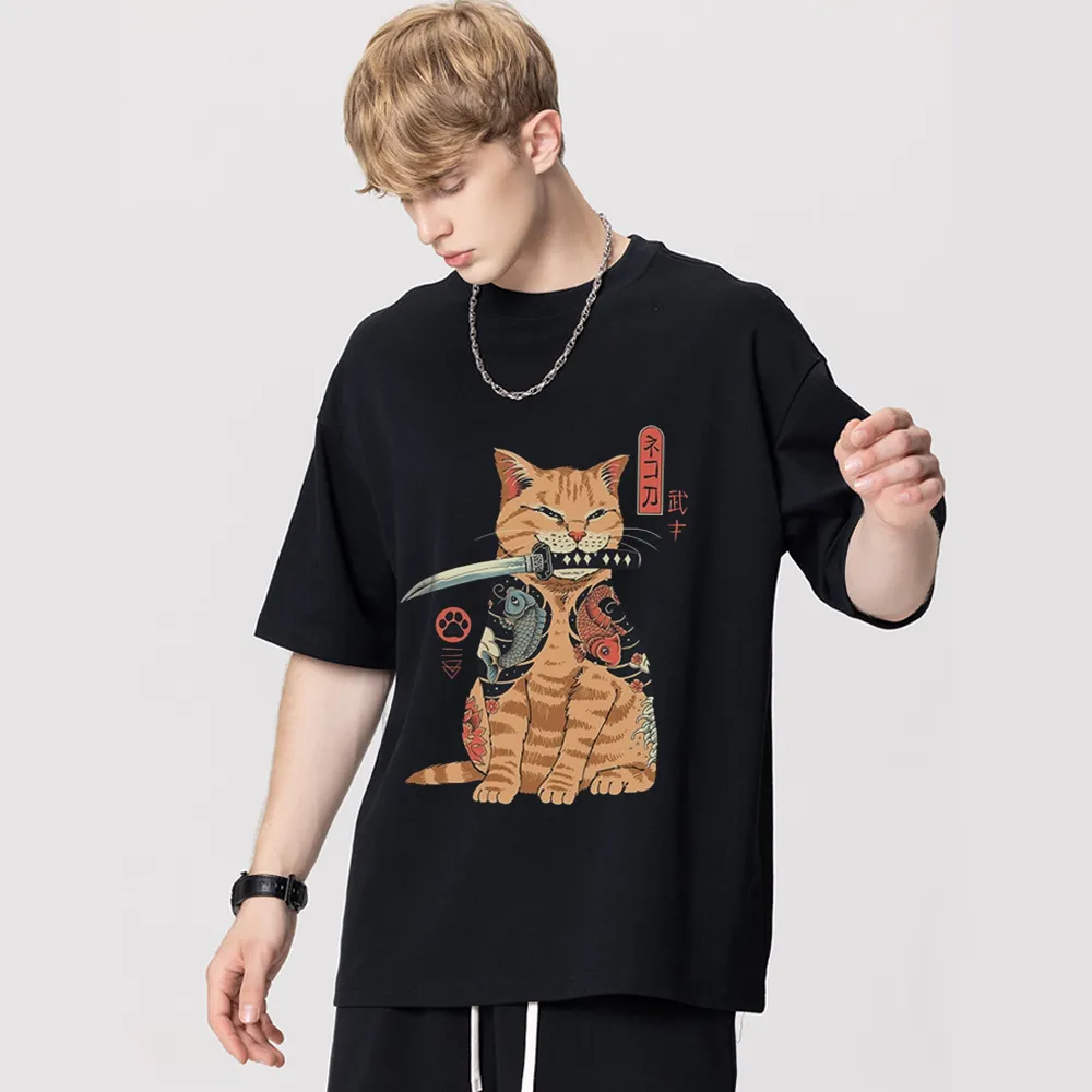 Japanese Samurai Cat T-Shirt