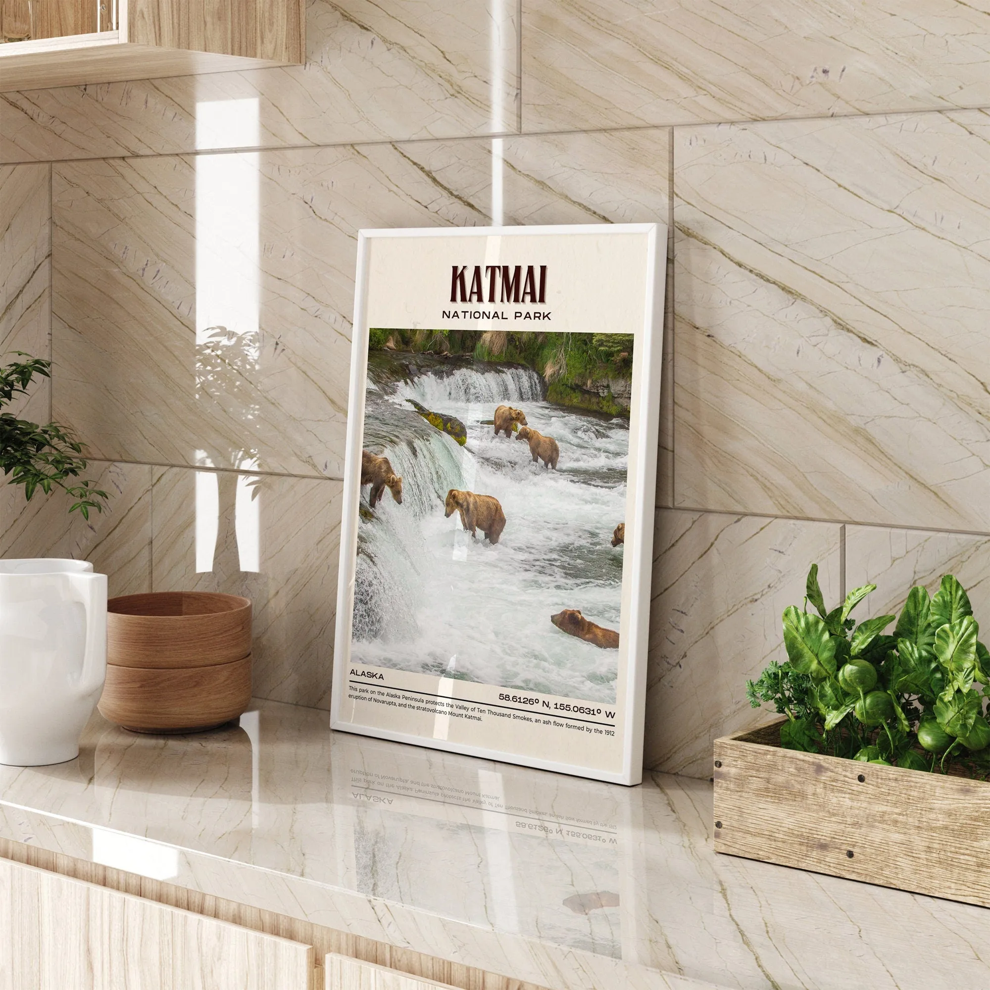 Katmai National Park Vintage Wall Art, Alaska, USA