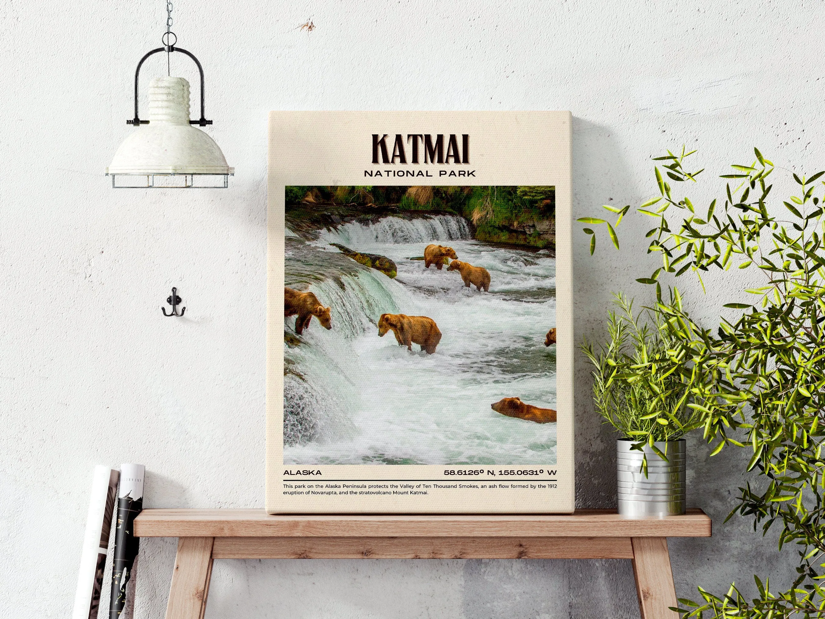 Katmai National Park Vintage Wall Art, Alaska, USA