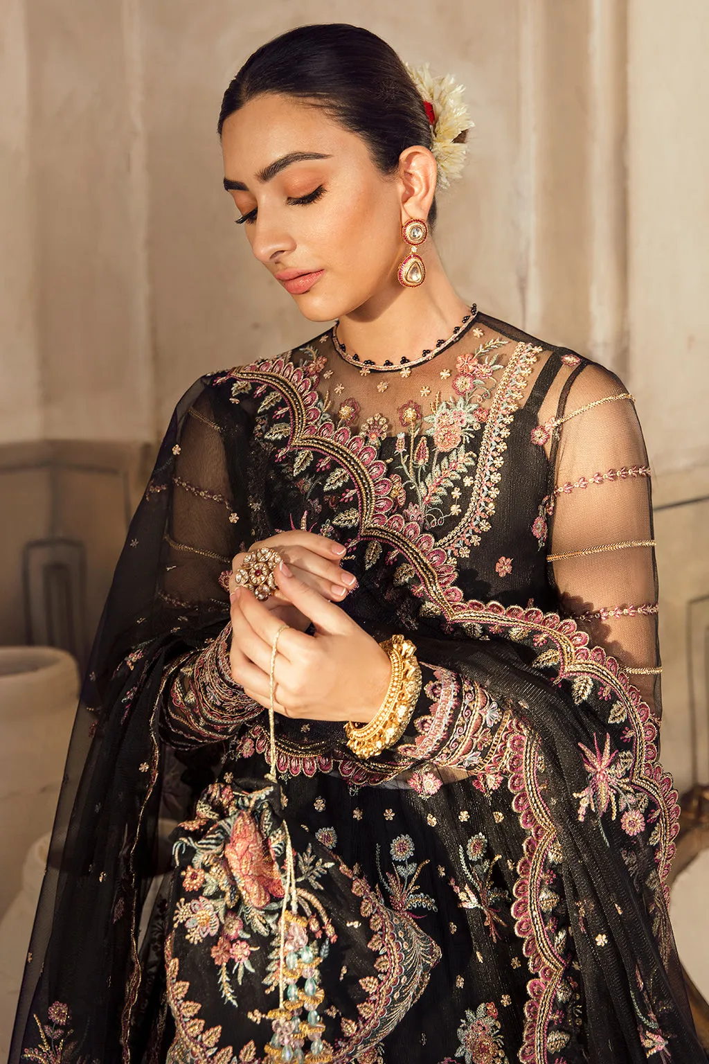 KEZIA | Afrozeh La Fuchsia Wedding Edition 2022 | Unstitched Embroidered Net Suits