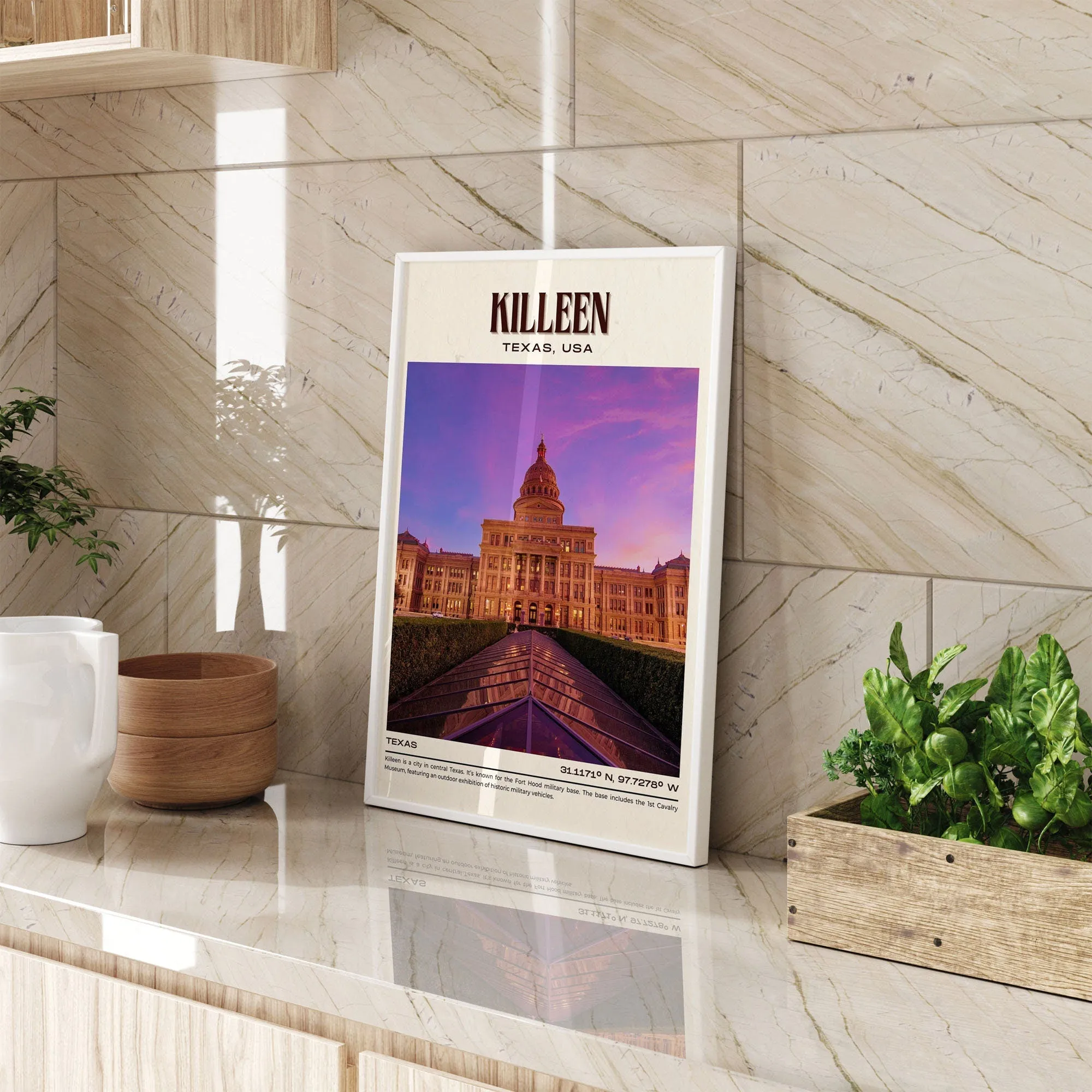 Killeen Vintage Wall Art, Texas, USA