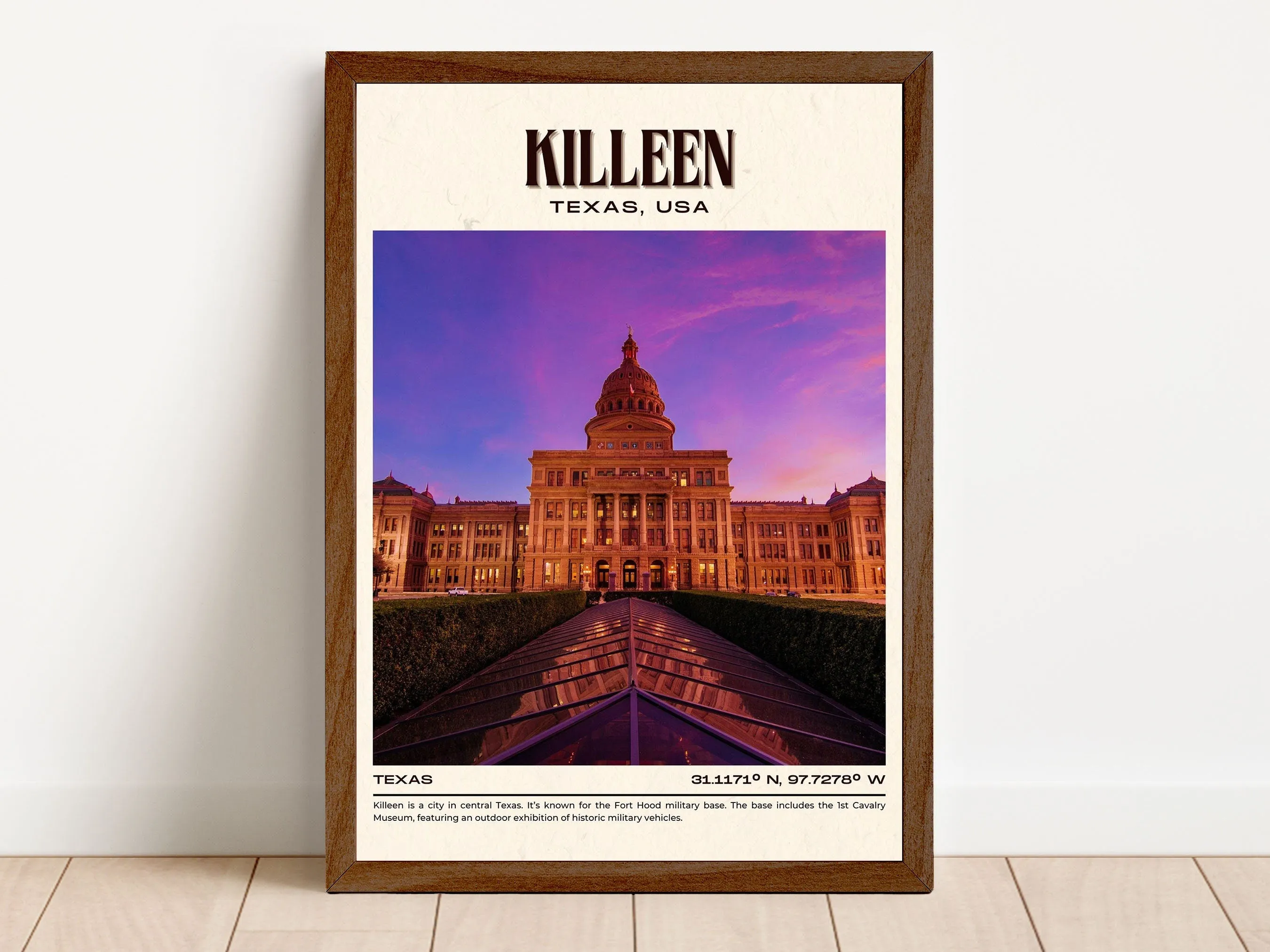 Killeen Vintage Wall Art, Texas, USA