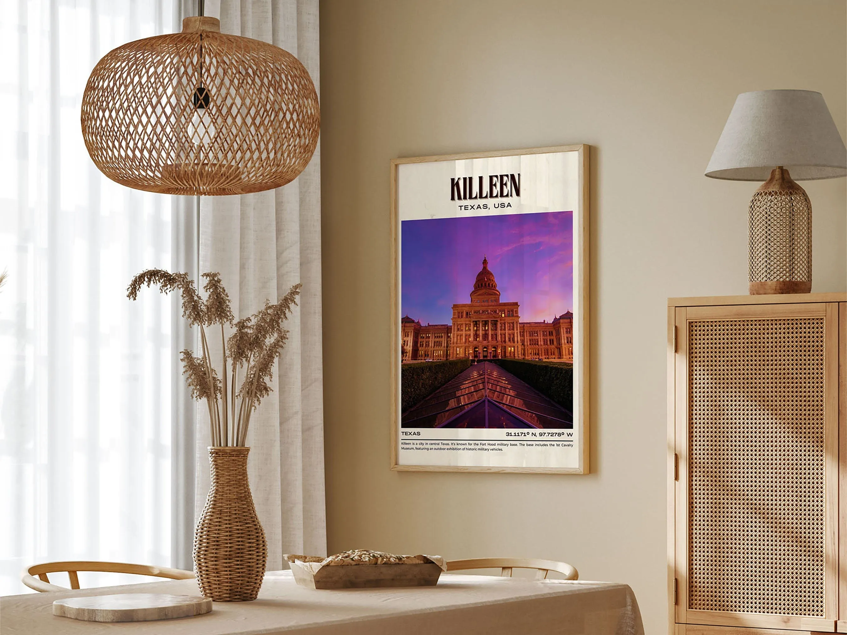 Killeen Vintage Wall Art, Texas, USA