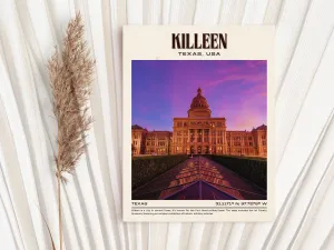 Killeen Vintage Wall Art, Texas, USA