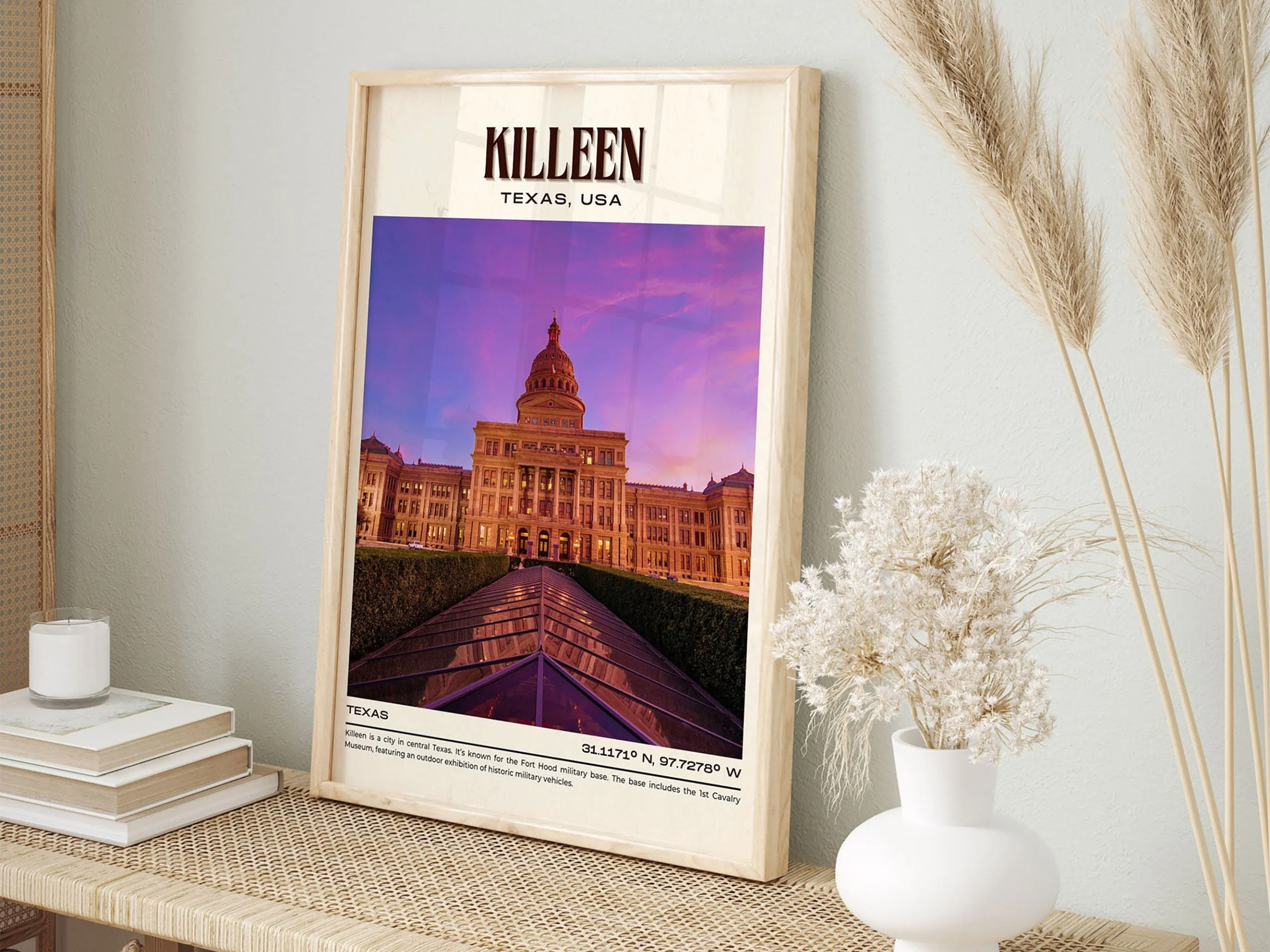 Killeen Vintage Wall Art, Texas, USA