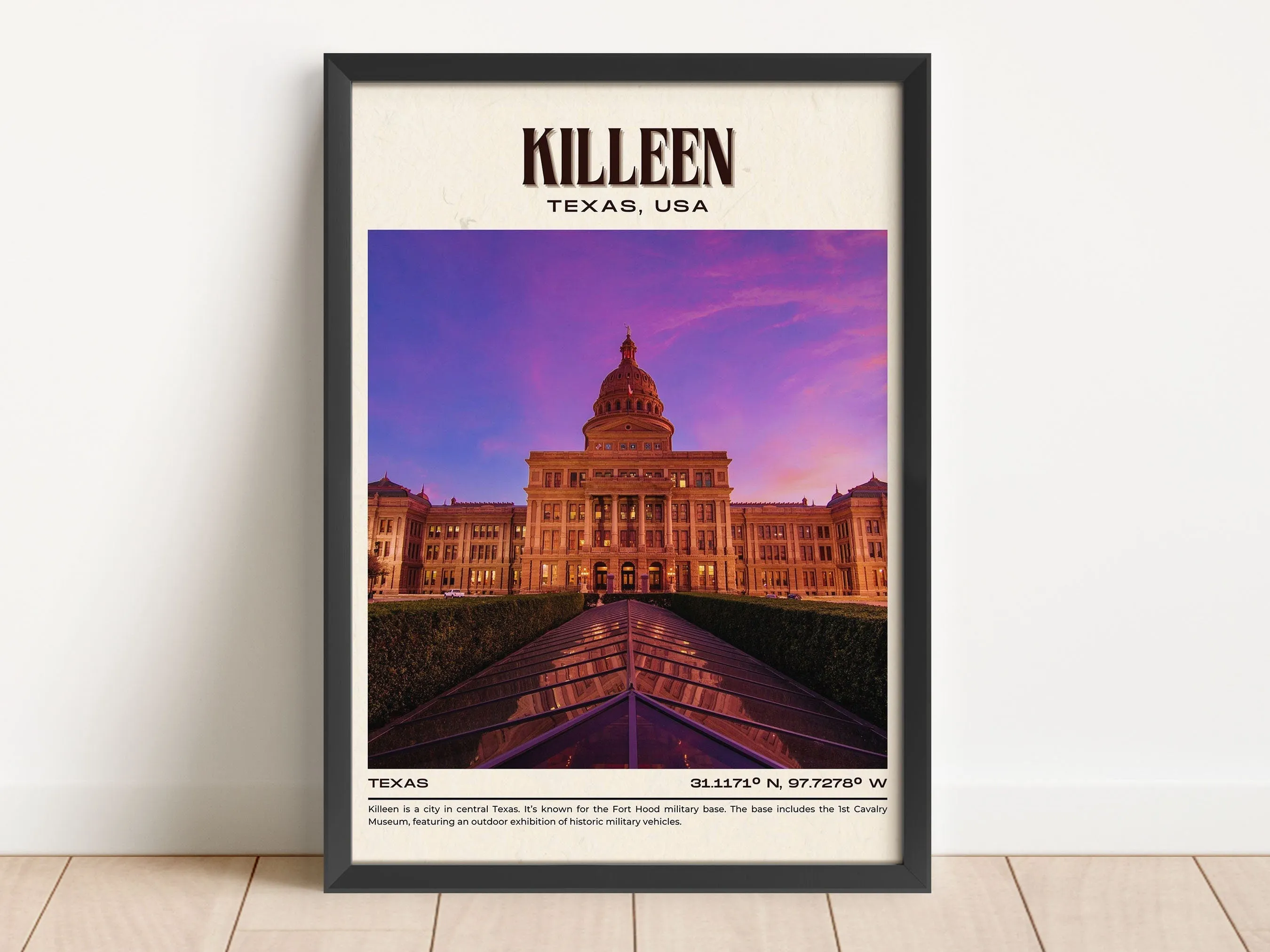 Killeen Vintage Wall Art, Texas, USA