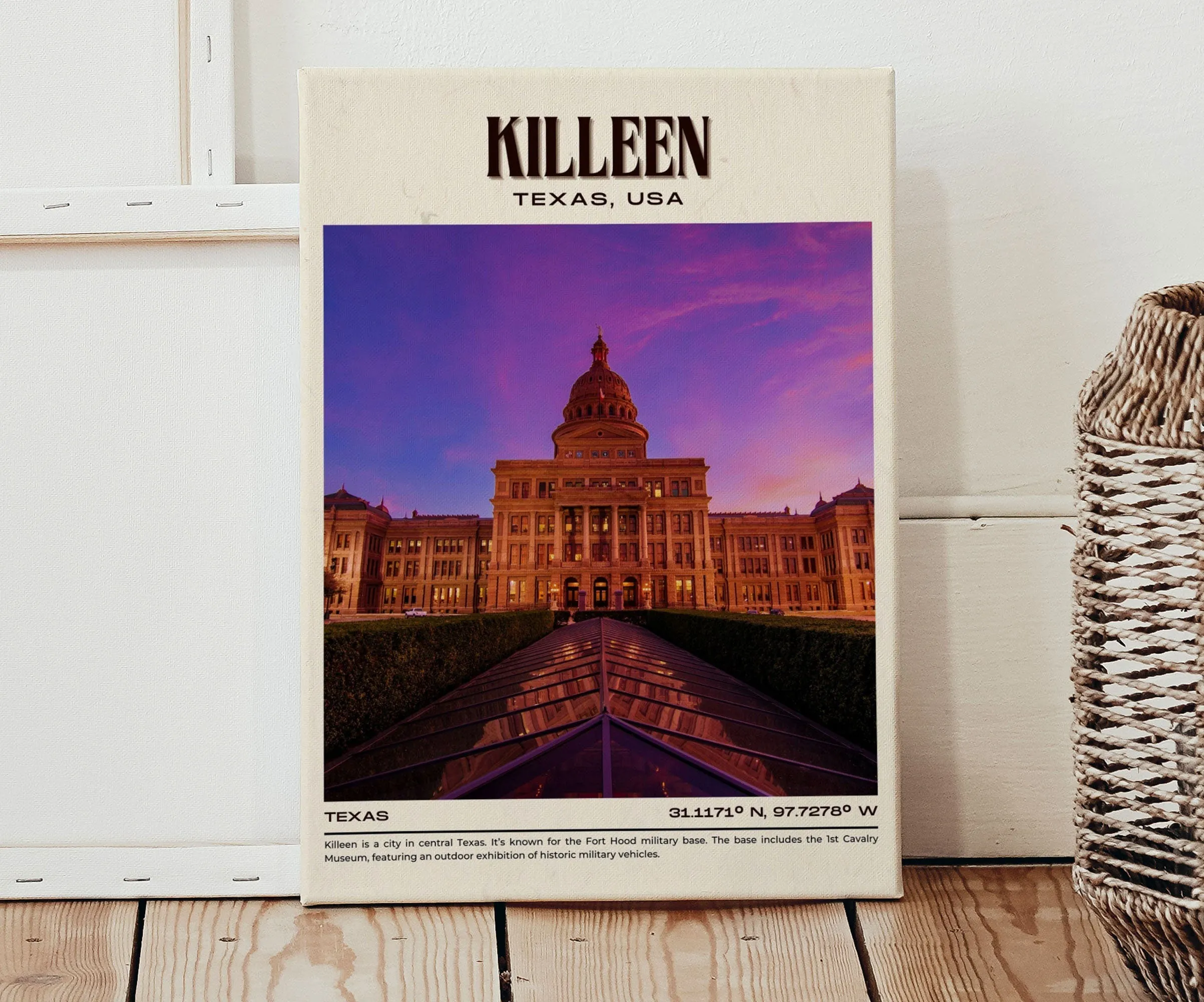 Killeen Vintage Wall Art, Texas, USA