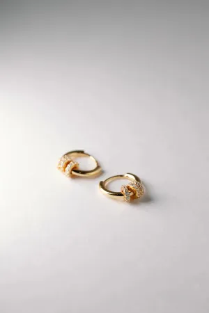 Knot Huggie Hoops