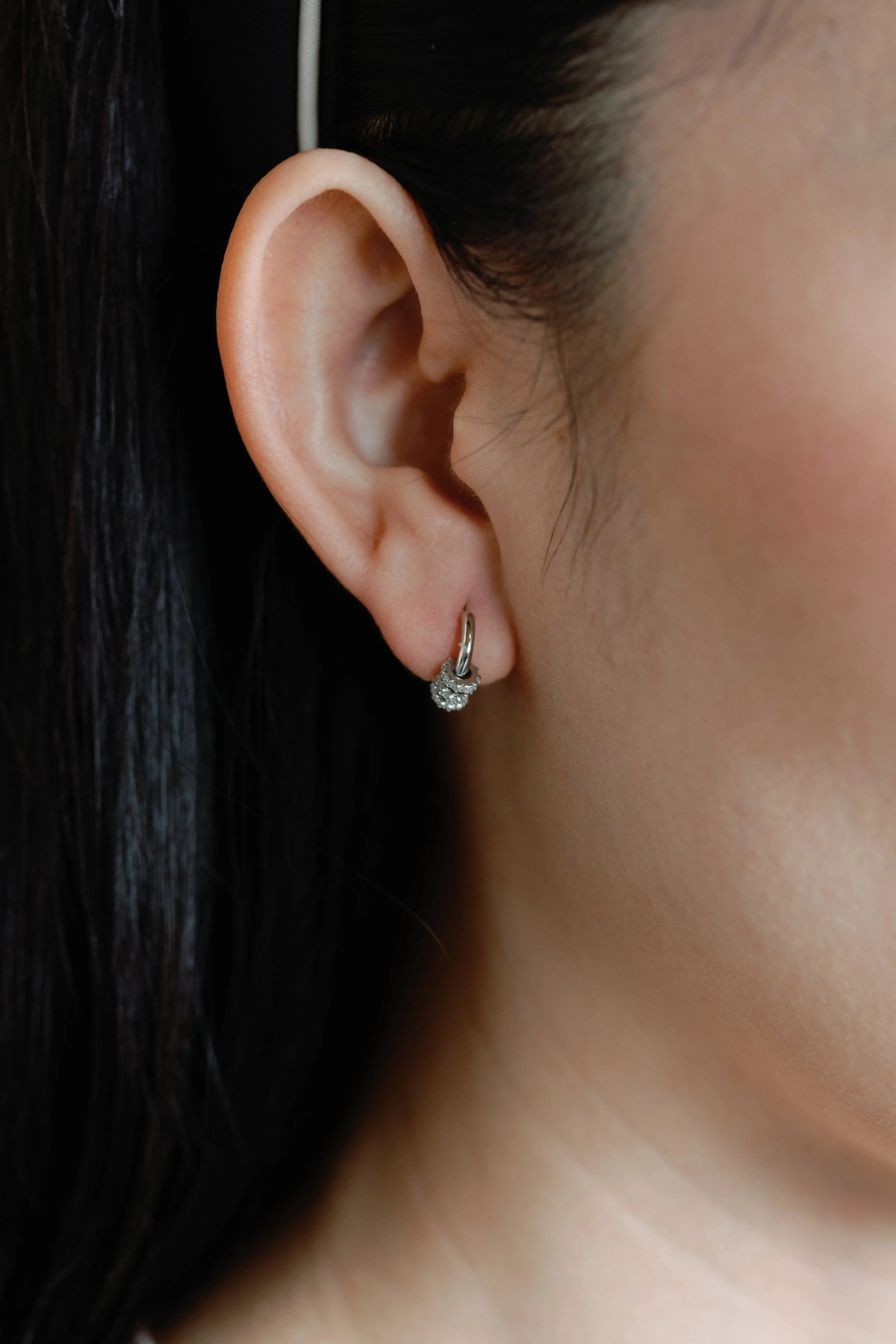 Knot Huggie Hoops