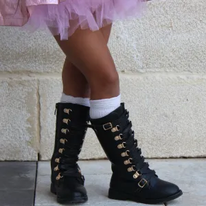 Lace Up Boot Black