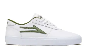 Lakai Manchester Leather Skate Shoes - White/Olive