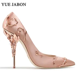 Leaves Heel Design Pointe Shoes