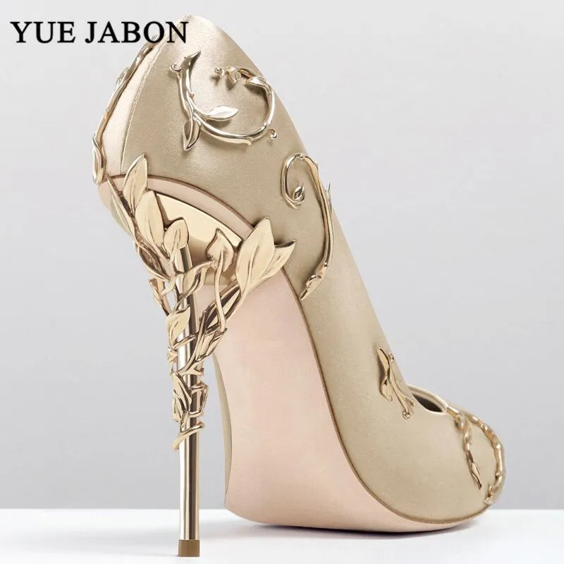 Leaves Heel Design Pointe Shoes
