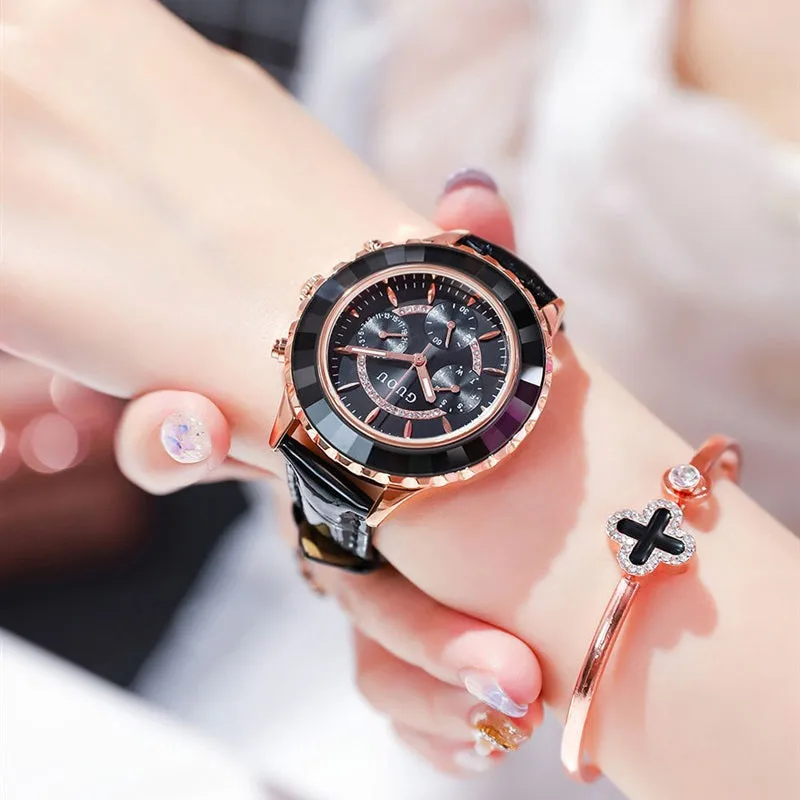 Leisure Leather Strap Women's Watch