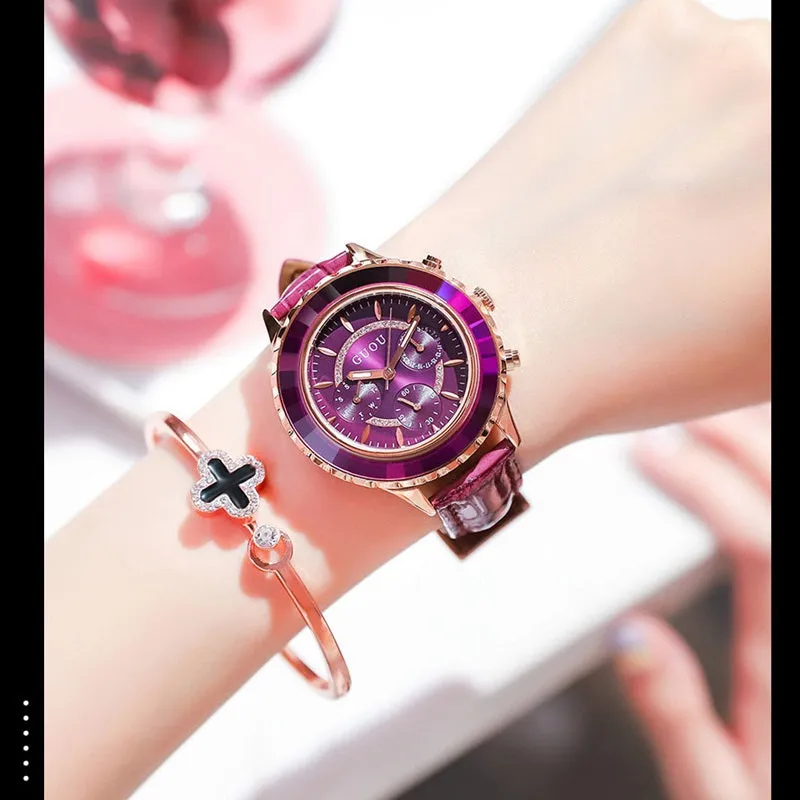 Leisure Leather Strap Women's Watch