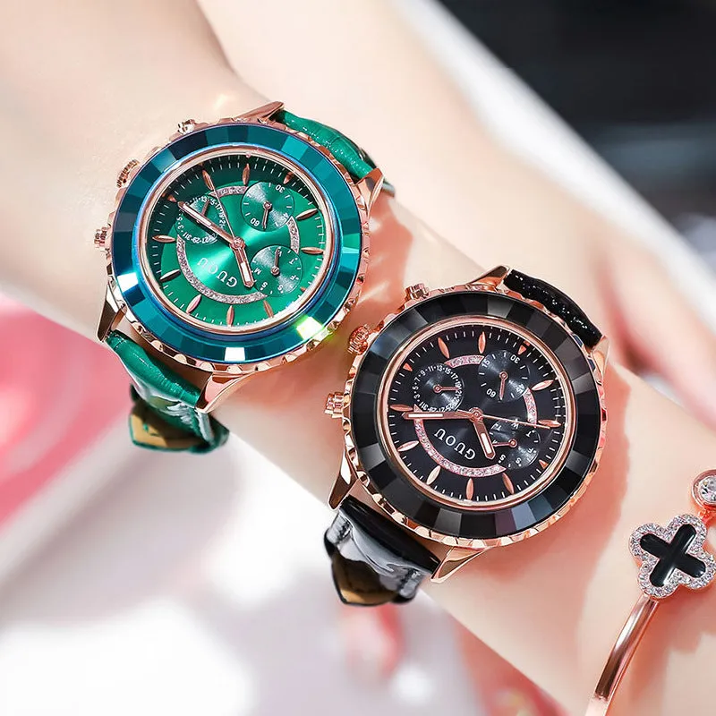 Leisure Leather Strap Women's Watch