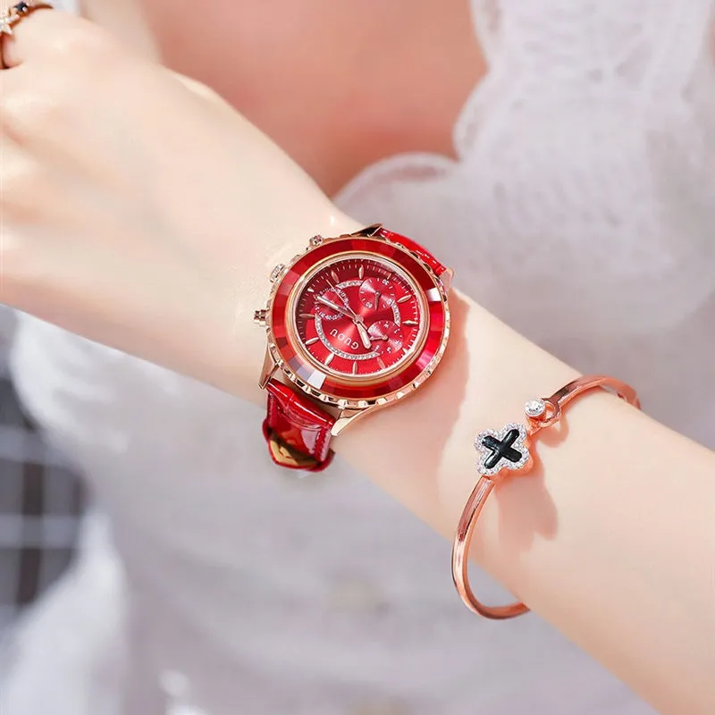 Leisure Leather Strap Women's Watch