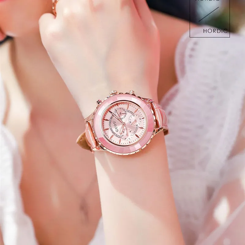 Leisure Leather Strap Women's Watch