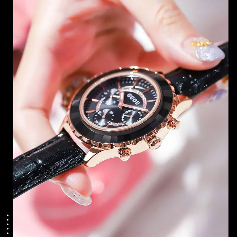 Leisure Leather Strap Women's Watch