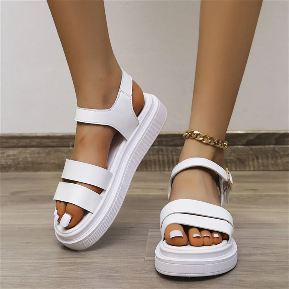 Leisure Roman Sandals Platform Light Weight Flat Heels Waterproof Summer Ladies Outdoor Shoes